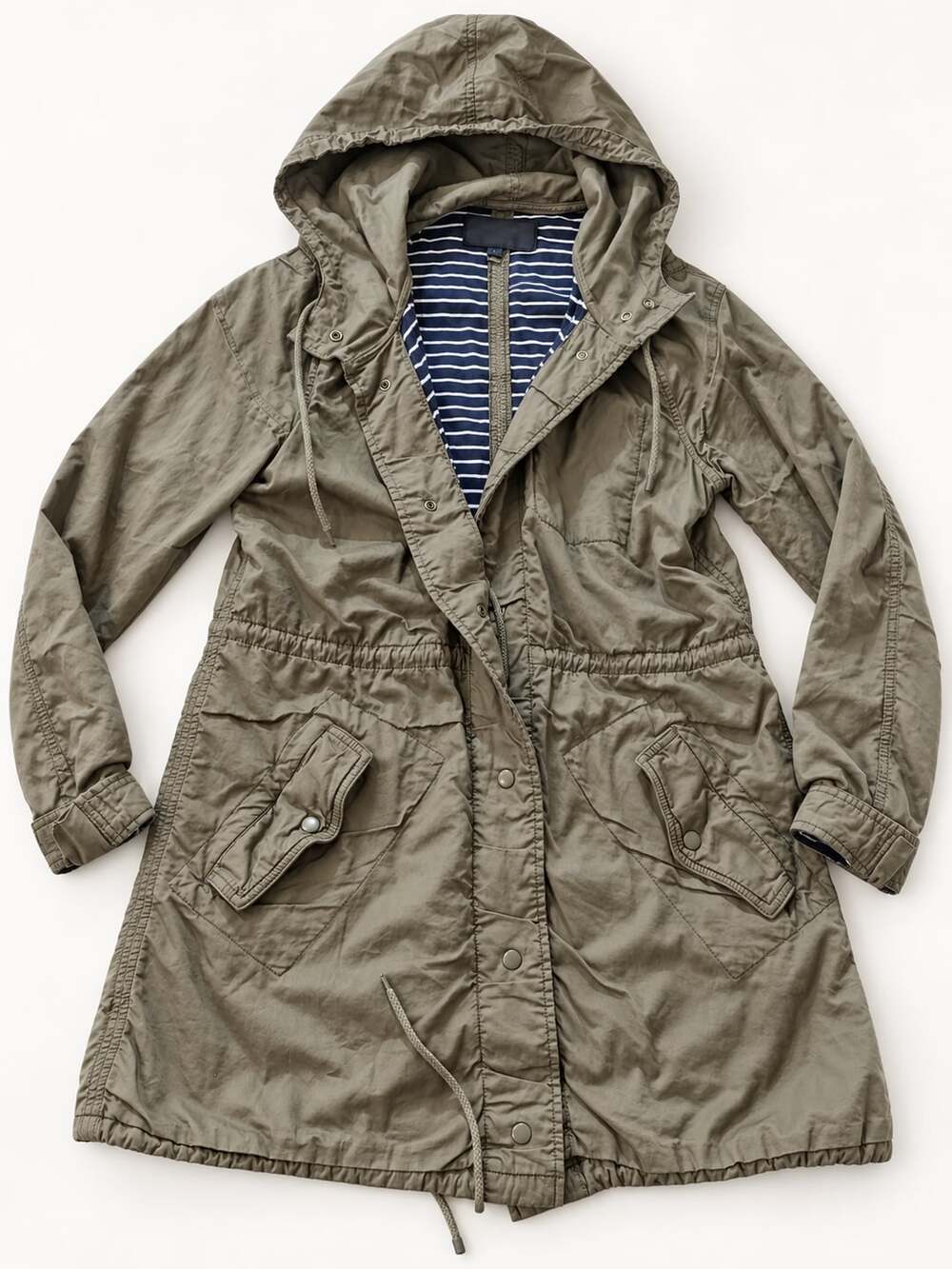 J.Crew Utility Jacket Size S Green Hooded Anorak (g25)